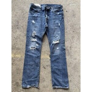 Big Label Vintage Abercrombie & Fitch Size W32 L34 Men's Distressed Denim Jeans